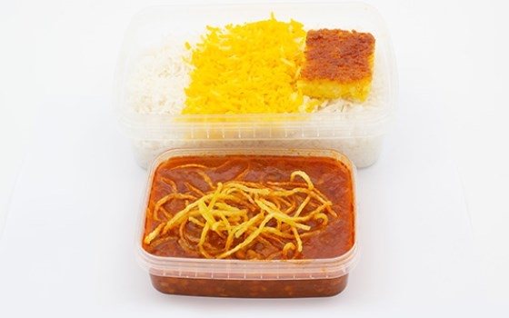 چلو خورش قیمه سیب زمینی