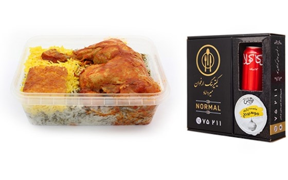 pack normal باقالی پلو با مرغ ران